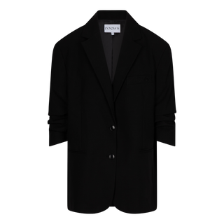 Black oversized blazer with adjustable sleeves